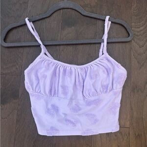 purple pacsun cropped tank top